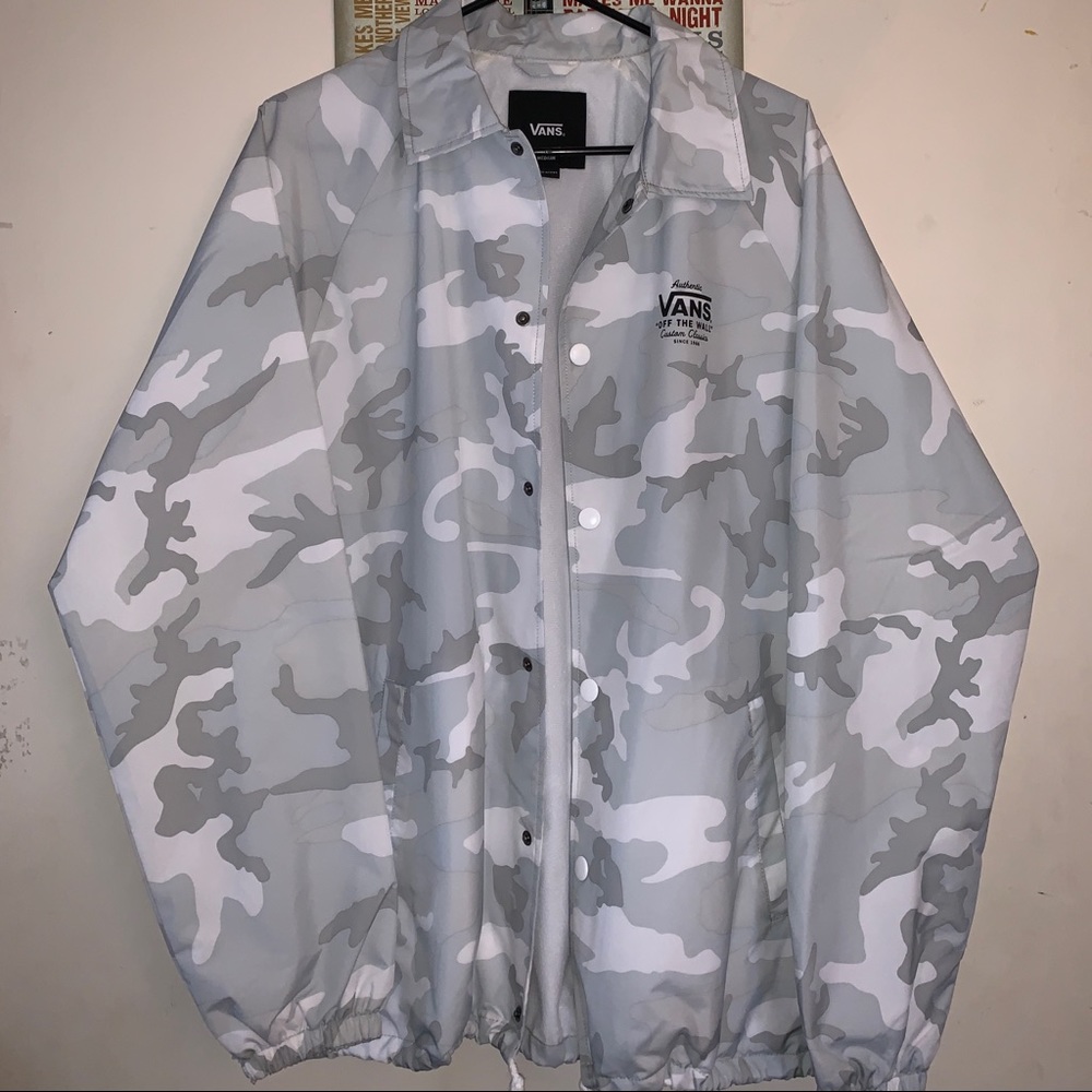 Vans White Camo Windbreaker